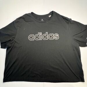 Slightly cropped adidas tee
